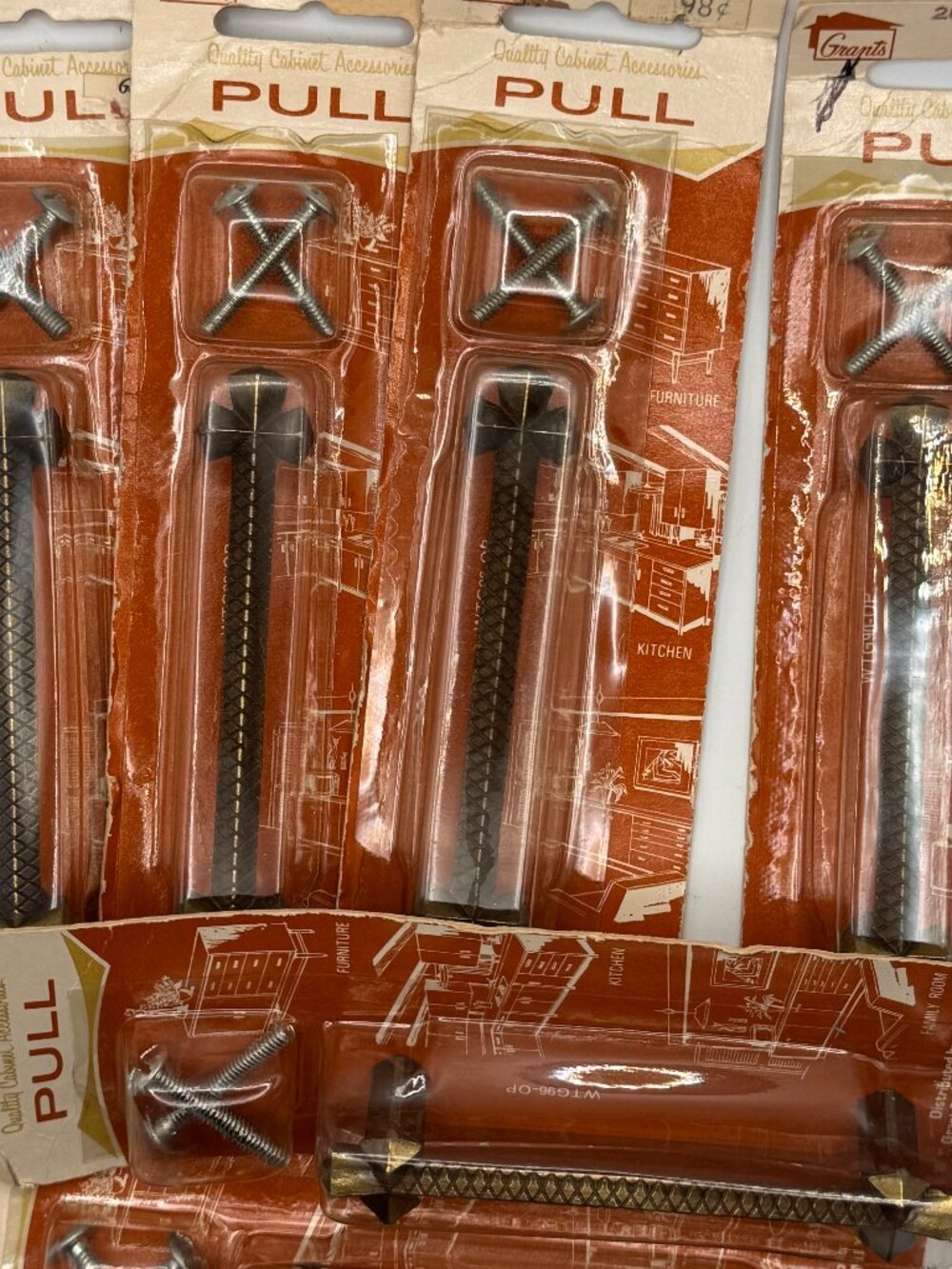 NEW vintage deadstock cabinet pulls and hardware